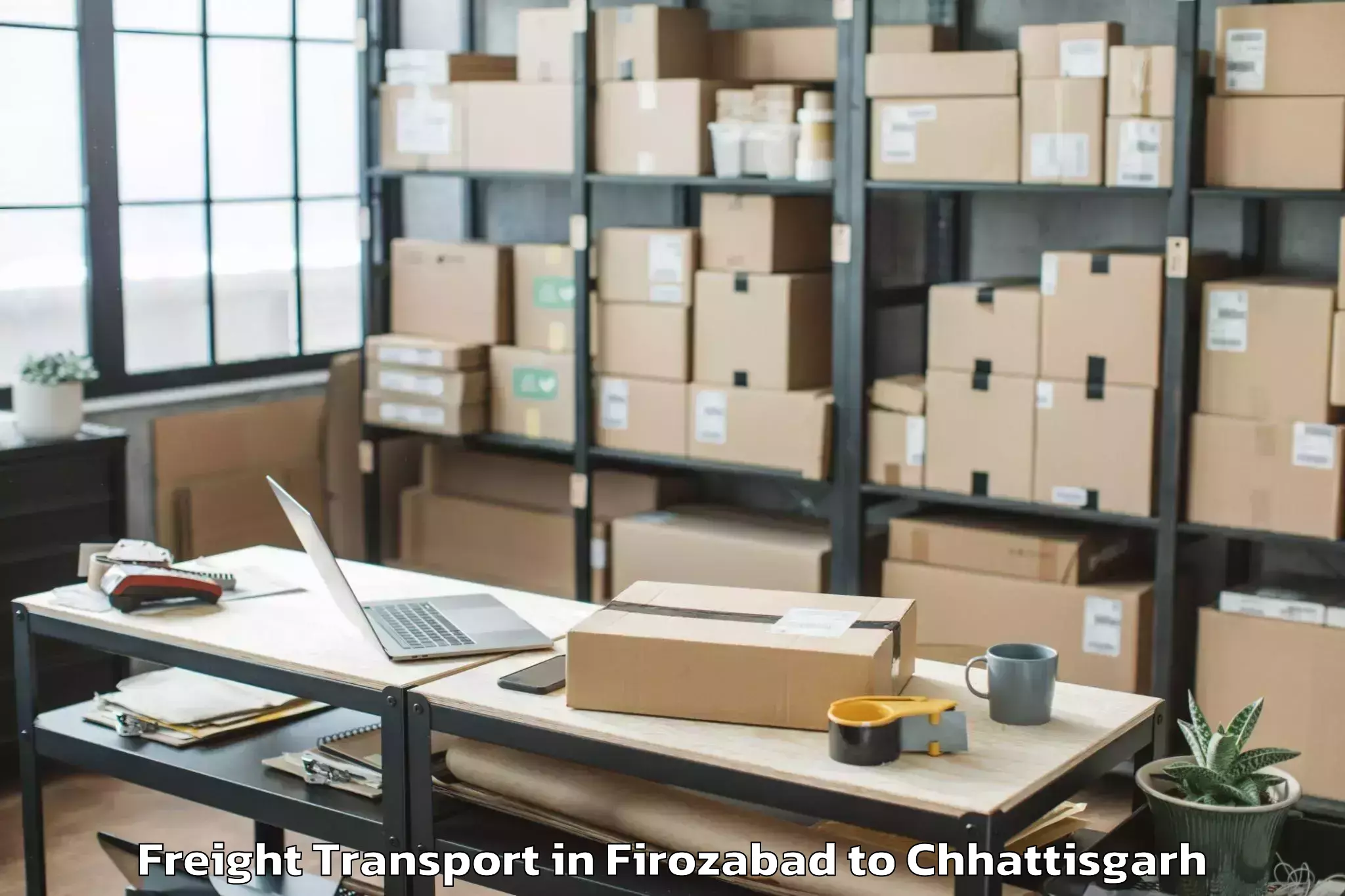 Reliable Firozabad to Dabhara Freight Transport